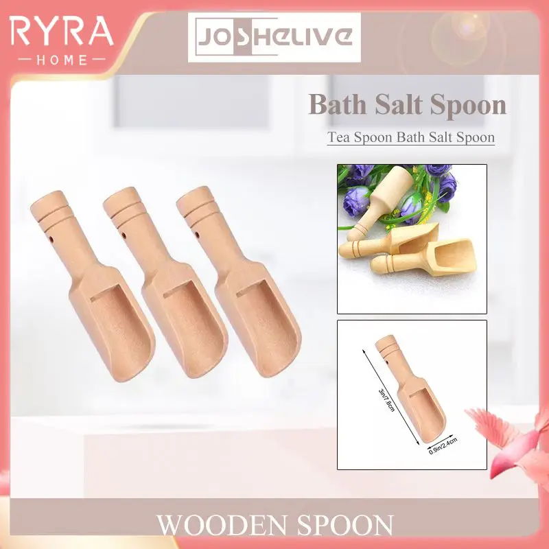 

Candy Powder Spoon Tea Coffee Scoops Bath Salt Spices Mini Wooden Scoops Bath Shower Spa Tool Condiment Kitchen Utensils 1pcs