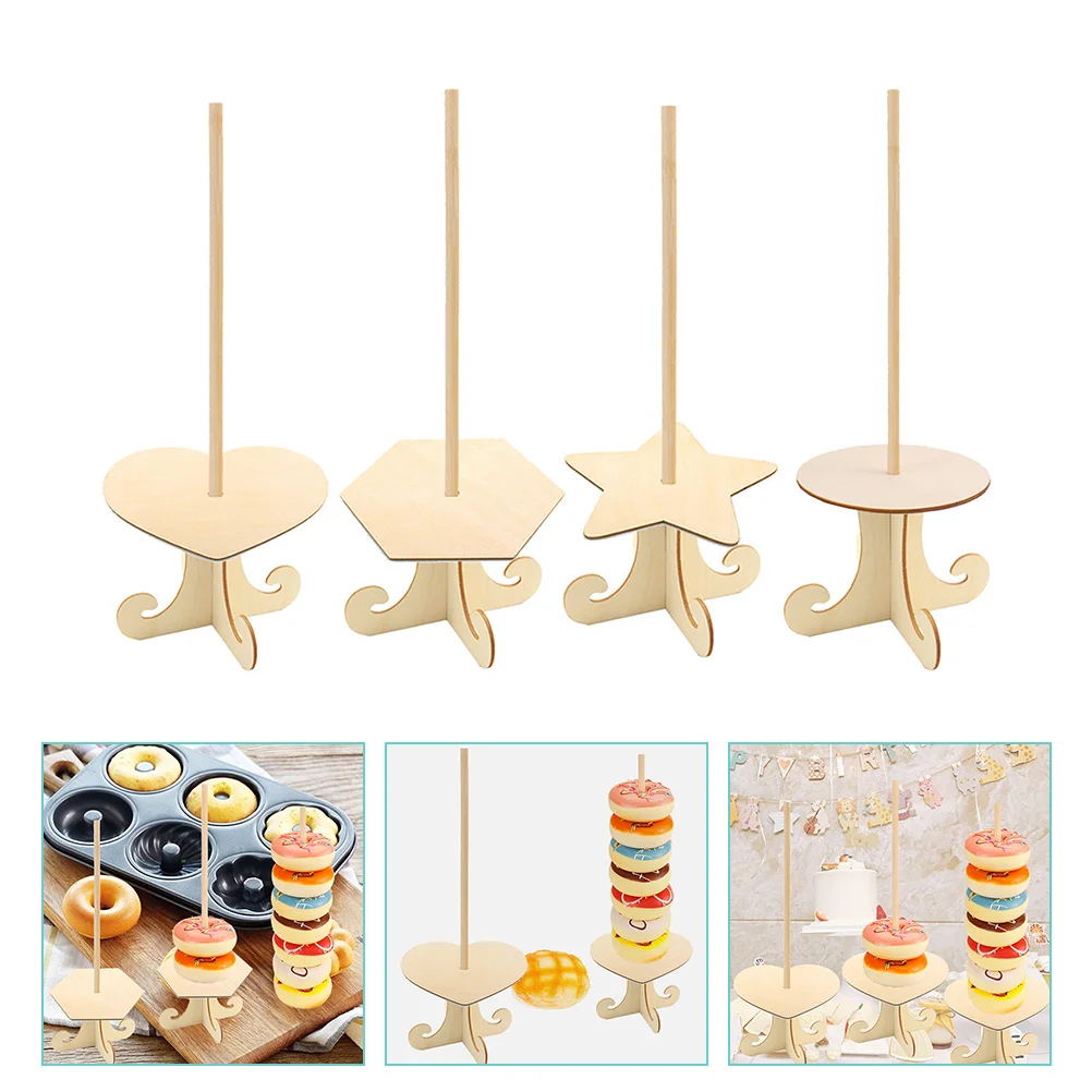 

Donut Stand Display Holder Doughnut Rack Wooden Wedding Bar Board Partydonuts Wood Cake Bagel Treat Stands Birthday Dessert Hole