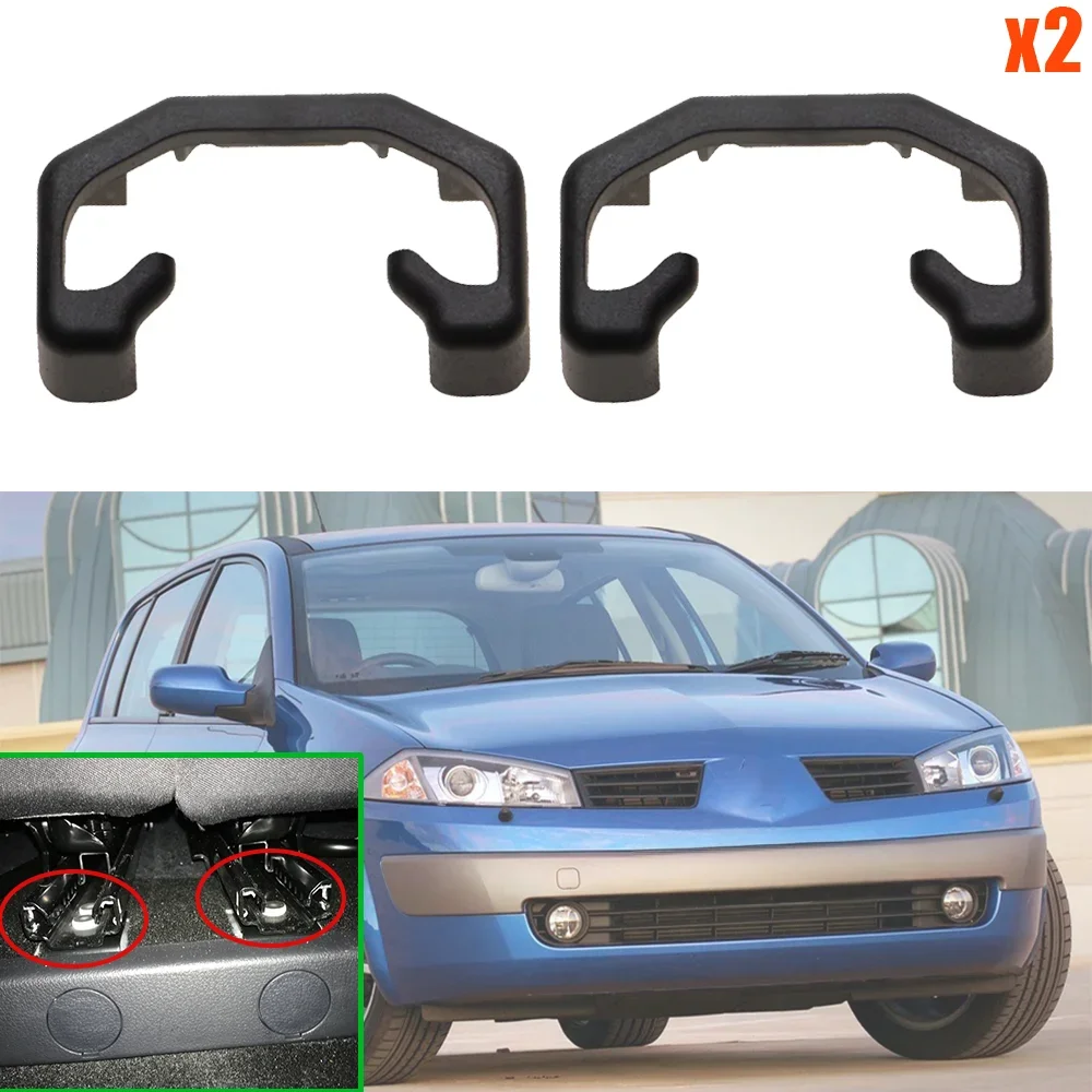 

2 шт. для Renault Megane II III 2002 2003 2004 2005 2006 2007-2015, черный зажим для сиденья, скользящая направляющая, заглушка, крышка, НОВАЯ