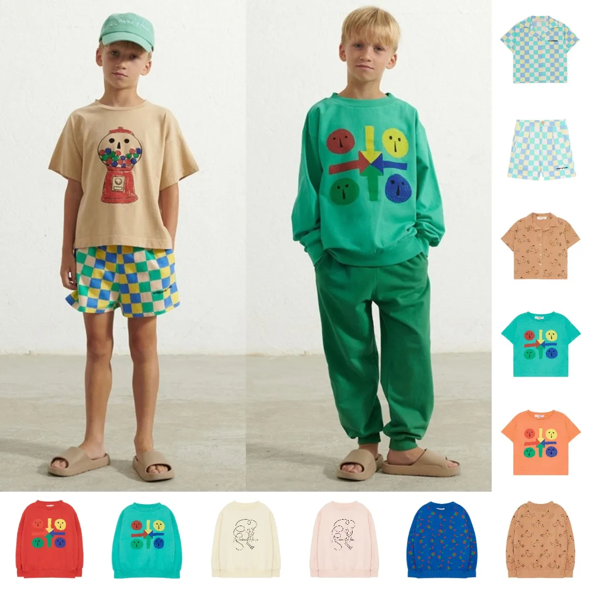 

Delivered in the middle of April, 2023WH children's short-sleeved T-shirt cotton summer boys' top T-shirt shorts suit girls'