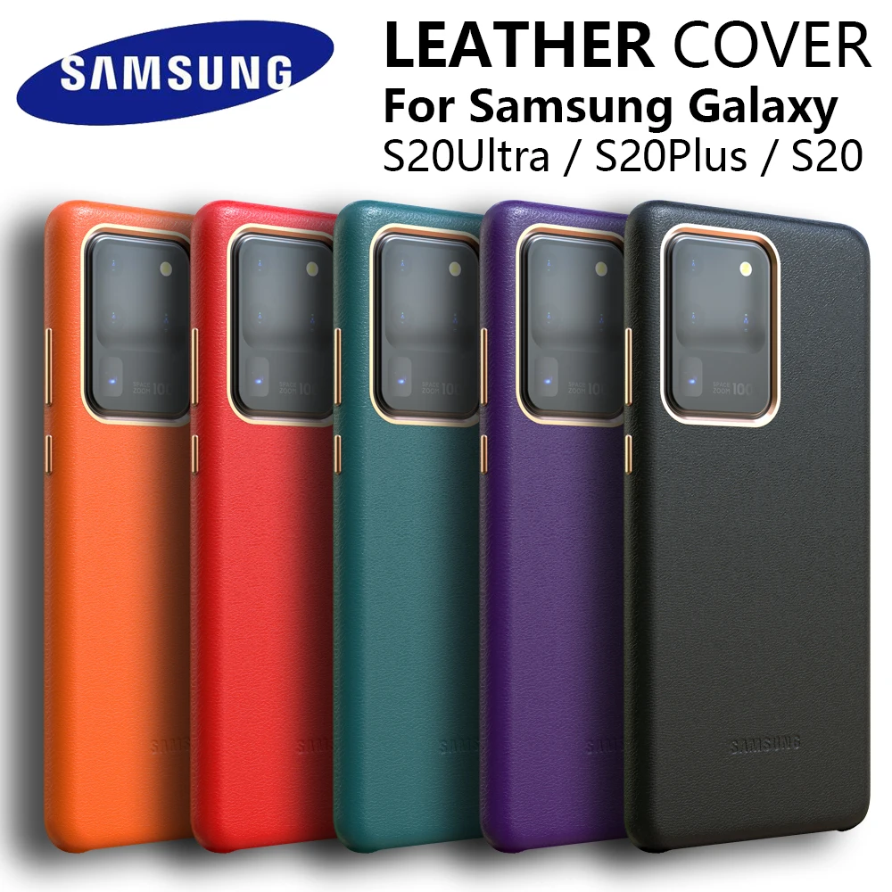 

Original Samsung Galaxy S20 Ultra S20 Plus S20 Case High Quality Leather Cover S20 + Premium Full Protect Protector Shell & Box