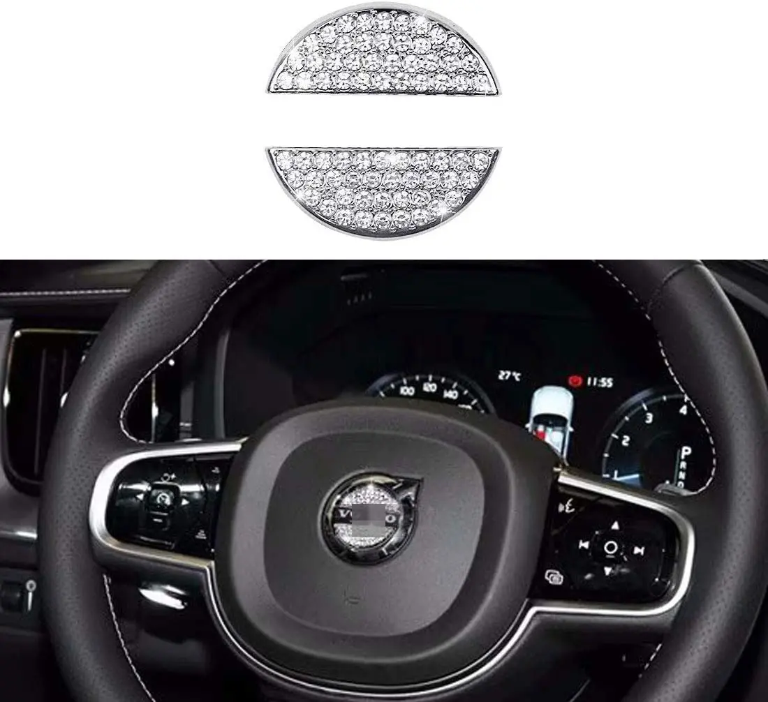 

Эмблема рулевого колеса для Volvo S60 V60 XC60 S90 V90 XC90 XC40 V40 S80 2015-2020, аксессуары со стразами и кристаллами
