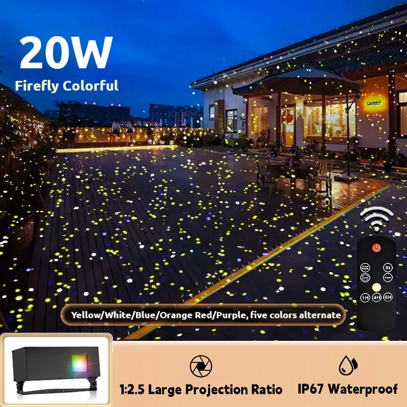 

Динамический светлячок, лазерный проекционный свет, уличный романтический атмосферный свет, живописный парк, газонное освещение, водонепроницаемый лазерный свет