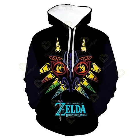 Костюм для косплея Zelda Link с 3D принтом, толстовка с капюшоном для мужчин и женщин, Повседневная Уличная одежда, куртка на молнии, пальто, осенняя одежда