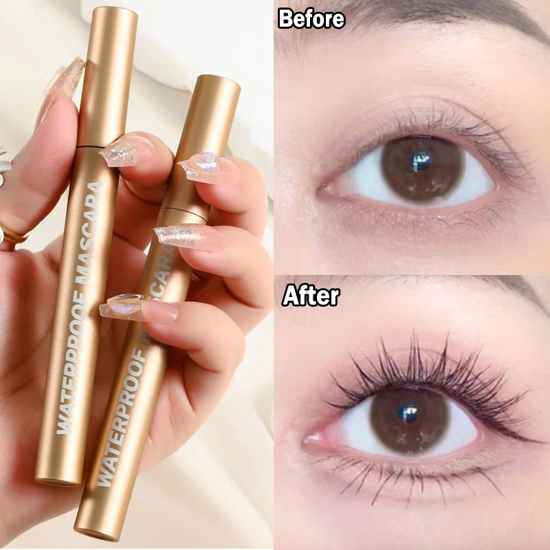 

Black Curling Mascara Ultra-fine Small Brush Head Mascara Slim and Thick Curling Anti-sweat Non-smudge Curling Mascara Comestics