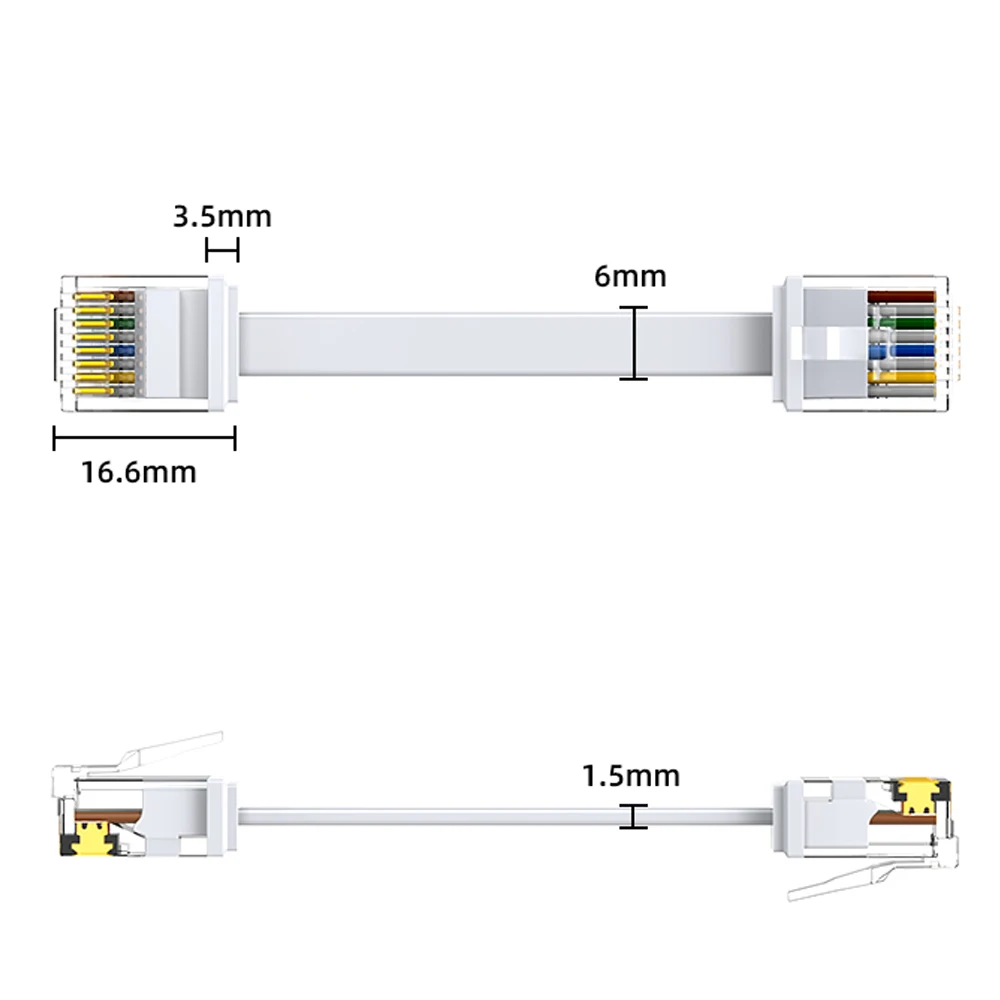 Фото Cat6 24 шт. Короткий плоский патч-кабель Ethernet Cat6 1G Поддержка патч-кабеля Cat 6 для патч-панели для переключателя Гибкий №3