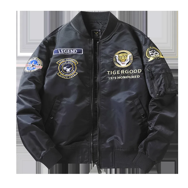 

2021 Pilot Jacket Men's Autumn and Winter Coat Thin Military Baseball Suit MA1 Air Force Flight Suit Tide Plush