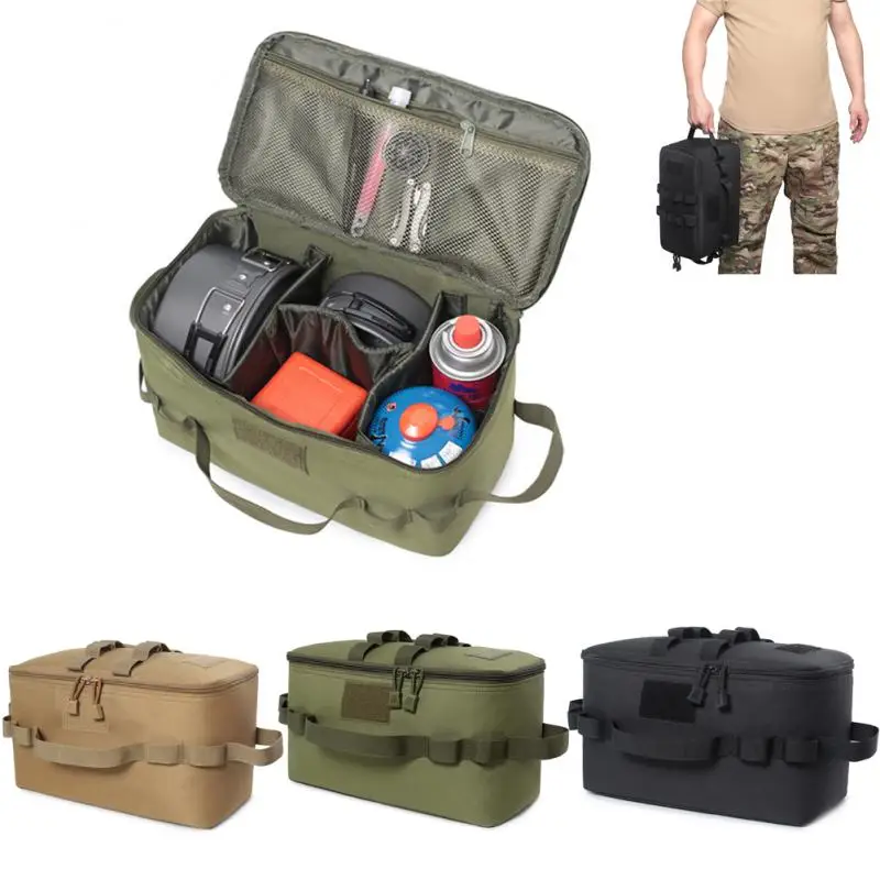 

Сумка MOLLE для кемпинга, уличная корзина для хранения, контейнер для газовой плиты, кастрюля, мешок для переноски, мешок для пикника, кухонная ...