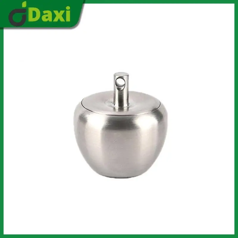 

Compact Apple Shape Key Chain Pendant Stainless Steel Medicine Box Sealed Jar Waterproof Medicine Bottle Pill Container Mini