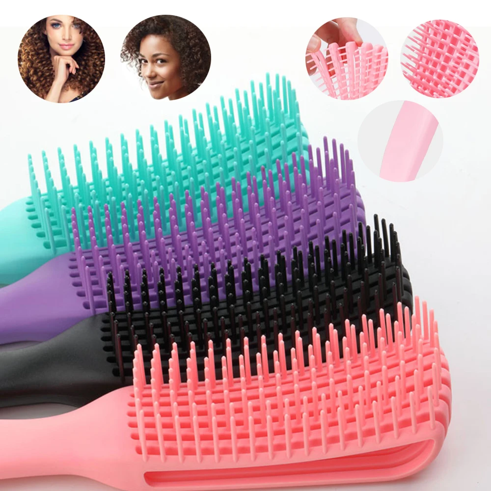 

2021 New Women Hair Brush Scalp Massage Comb Fashion Detangle Adjust Hairbrush Wet Curly Hair Brush Hairdressing Gifts For Wife