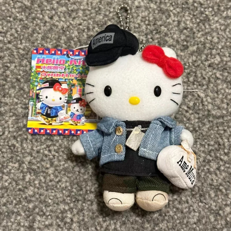 Плюшевая кукла Hello Kitty 10 см милые аксессуары для сумок Sanrio аниме Мультяшные