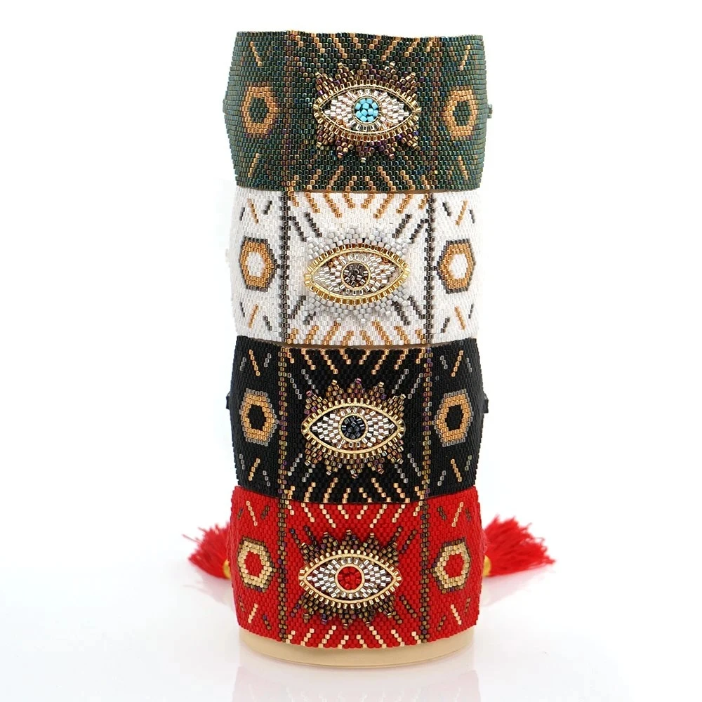 

Rttooas Turkish Lucky Evil Eye Charm Bracelets Women Mostacilla MIYUKI Beaded Bracelet Pulseras Handmade 2022 Fashion Jewelry