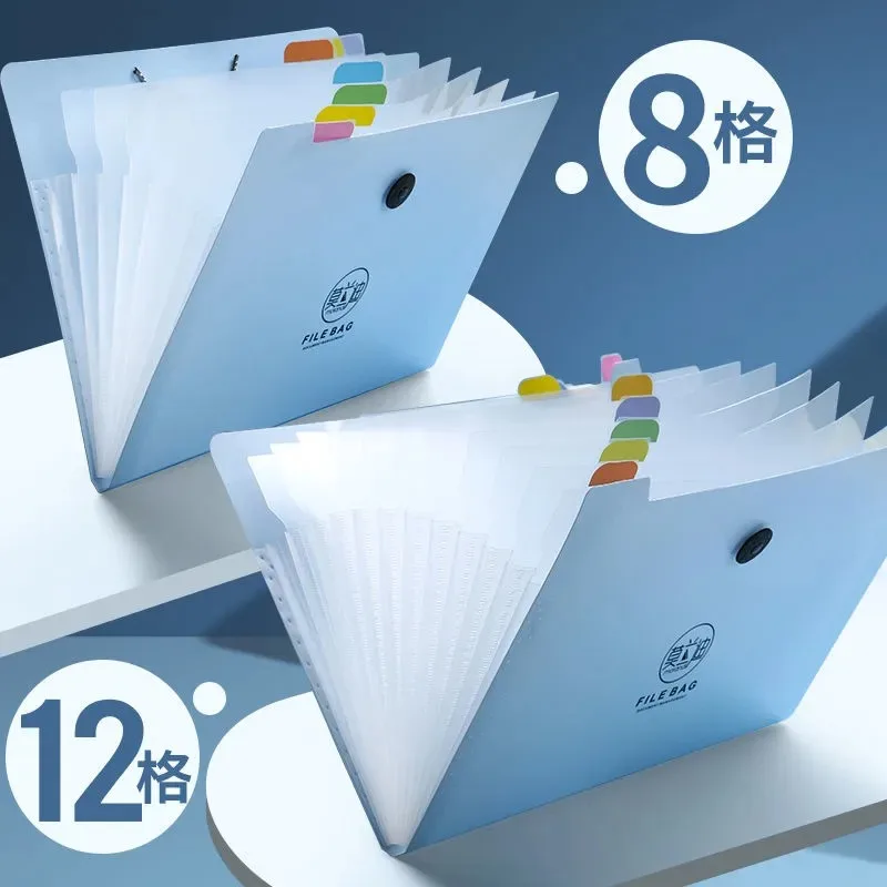 

Expanding File Folders Receipt Organizer Folder with 12 Pocket Accordion Folder Document for Office Cards Ticket Water Resistant