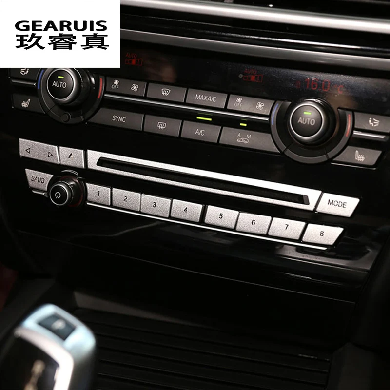 

Car Styling Center Console Air Conditioning BAND MOOE Button Sequins Stickers Cover Trim For BMW X5 X6 F15 F16 Auto Accessories