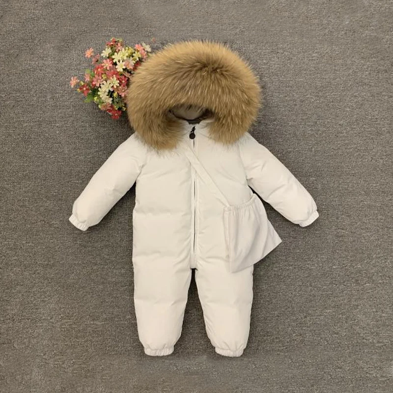 Winter Children Infant Girl Rompers Clothes One Piece Kids Boy Overalls Hooded Down Jumpsuit Baby Snowsuit Newborns Clothes