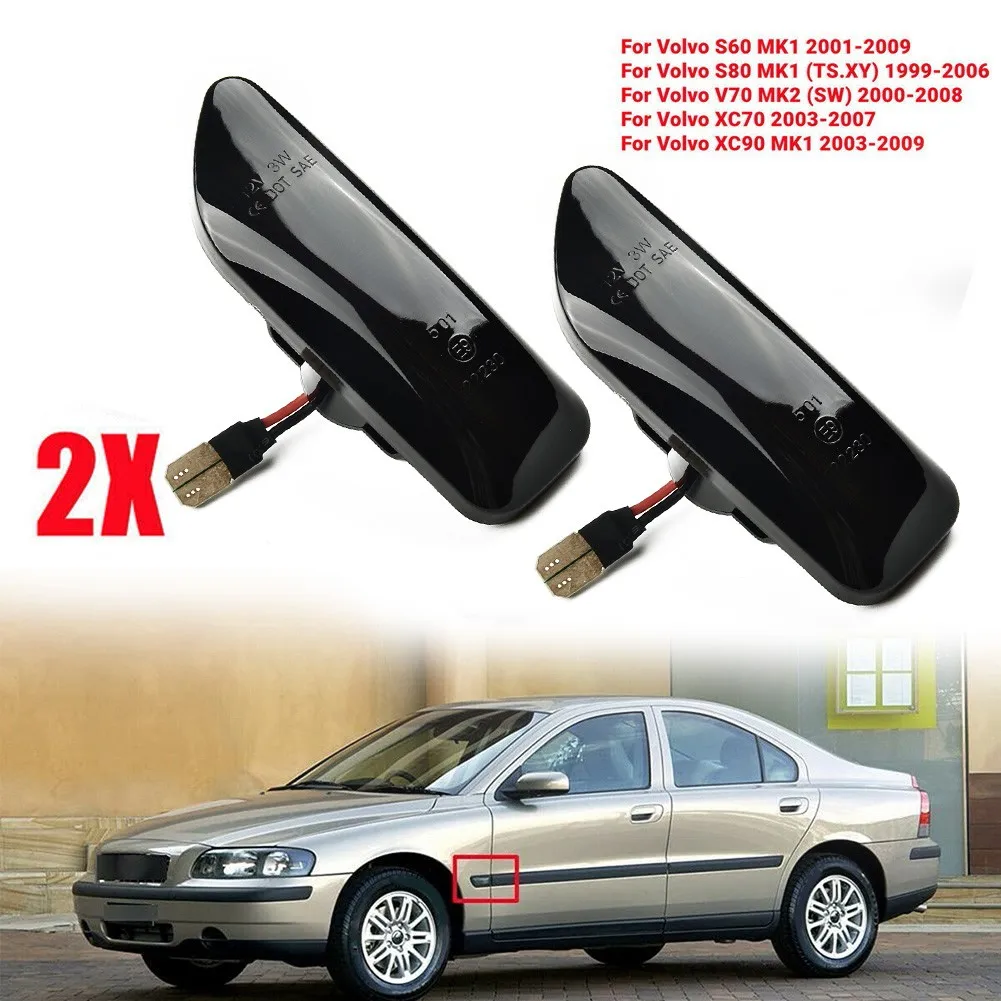 

Боковой указатель поворота для Volvo S60, S80, V70, XC70, XC90, 2 шт.