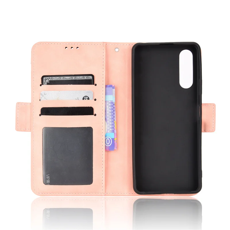 Флип-чехол для Sony Xperia 10 V 2023 роскошный кожаный чехол-книжка с отделением карт