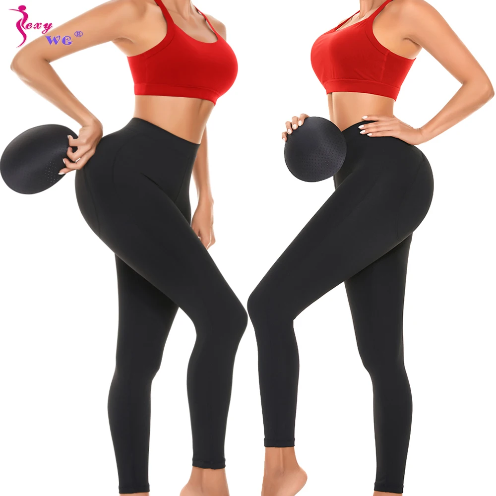 

SEXYWG Slimming Butt Lifter Yoga Pants High Waist Trainer Sports Leggings Women Push Up Running Capri Seamless Female Tights