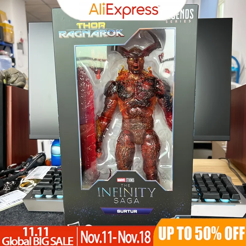 Spot Marvel Legends Гонконгская версия Thor 3 Fire Giant Surtel 12-дюймовая фигурка из ПВХ Модель