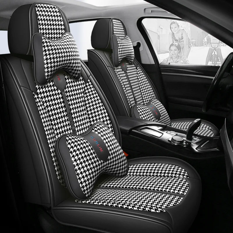 

Автомобильные Чехлы На Сиденья, универсальный внутренний полноразмерный чехол, подходит для четырехсезонных автомобильных сидений 5/7, Спо...