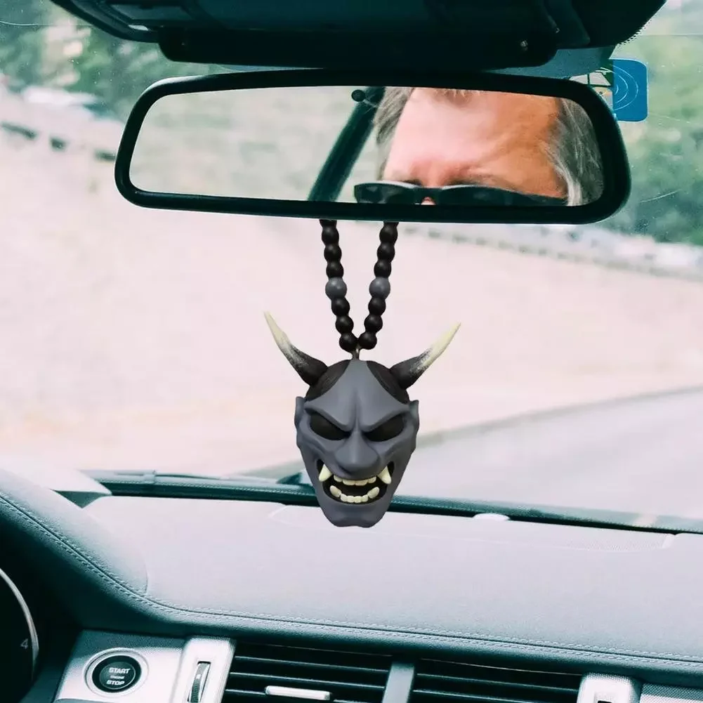 Автомобильный подвесной шлем Oni Samurai украшение для Хэллоуина на зеркало заднего