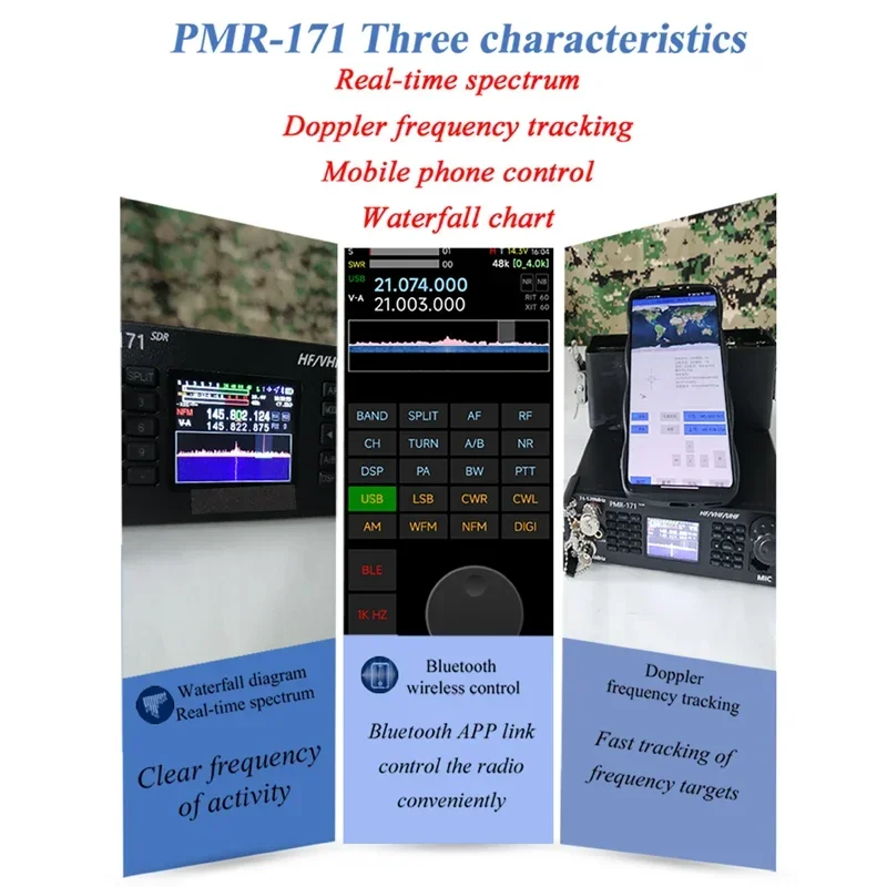 Фото ZASTONE PMR171 SDR Коротковолновый трансивер HF CB 50МГц 70МГц VHF UHF, всережимная мобильная радиостанция DMR FT8 USB LSB CW AM FM №4