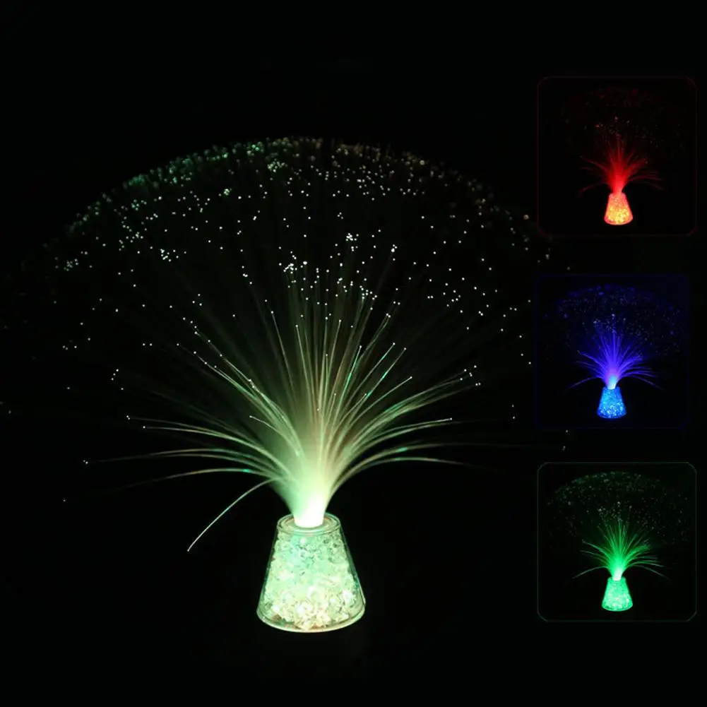 

Romantic Color Changing LED Fiber Optic Nightlight Lamp small night light Chrismas Party Home decoration 4 Modes Color Changing