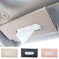 car tissue box sun visor tissue box paper towel case napkin holders universal car interior dual use pu leather tissue box