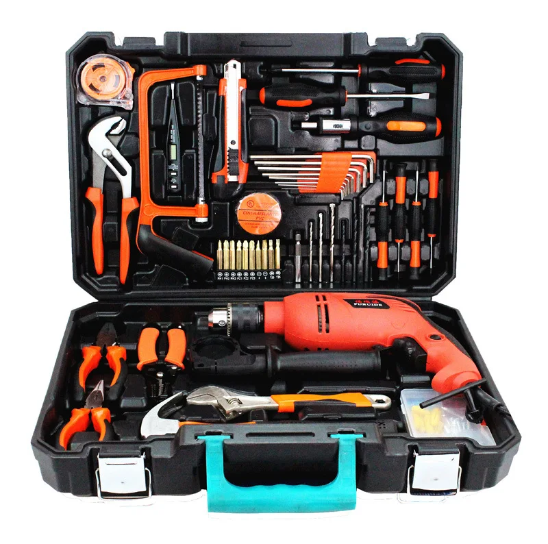 

Impact Electric Drill Hardware Electric Tool Set Household Woodworking Tool Box Metal Wall Sign Bar Decoration Metal Poster
