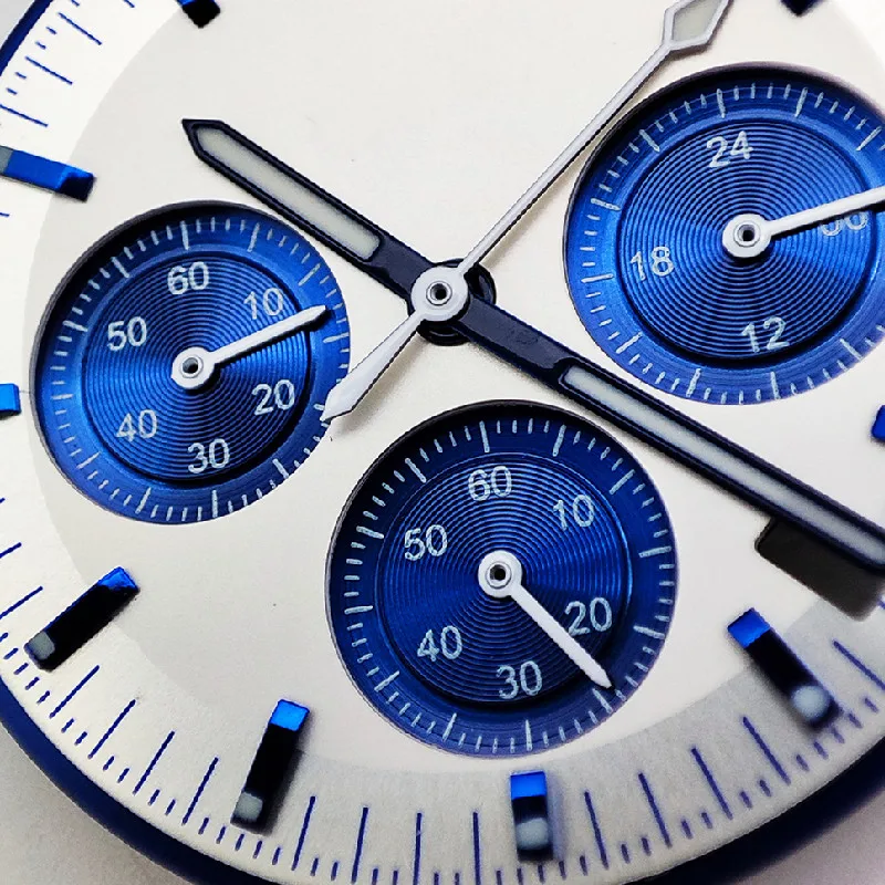 Quartz watch accessories VK63 movement dial black white 32.5MM modified watch face + hand C3 luminous 40mm case VK63 dial