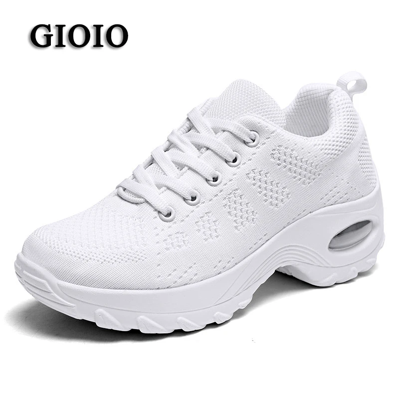 

Women Casual Shoes 2022 Fashion Breathable Walking Mesh Flat Shoes Woman White Sneakers Tenis Feminino Female Shoes
