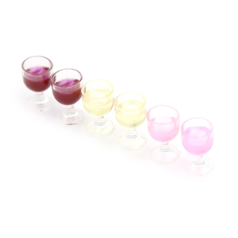 

2Pcs Mini Red Wine Cup Simulation Furniture Wine Glass Goblet for Doll House Decoration 1/12 Dollhouse Miniature Accessories