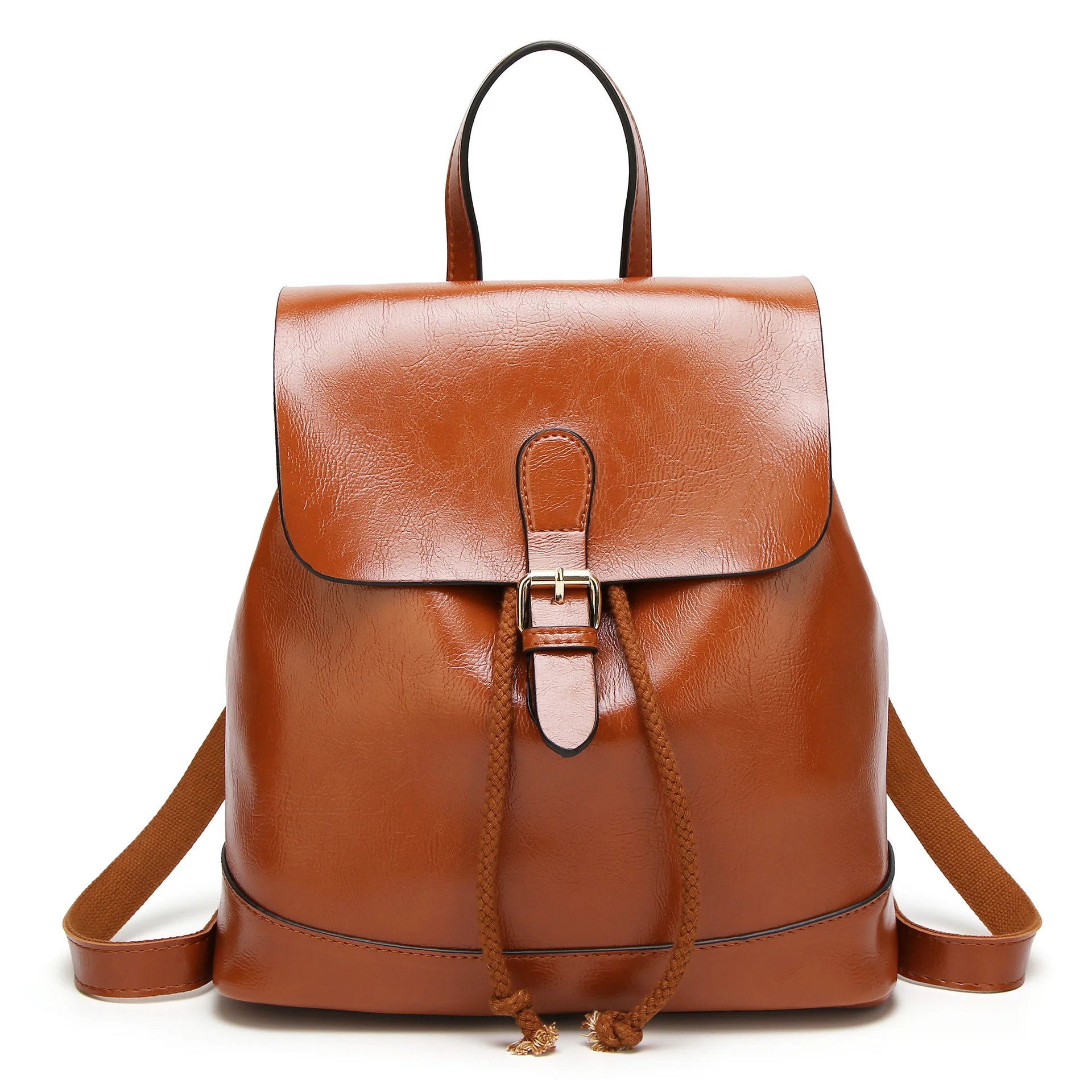 

2021 fashion backpack women's fashion bag Pu backpack simple travel bag