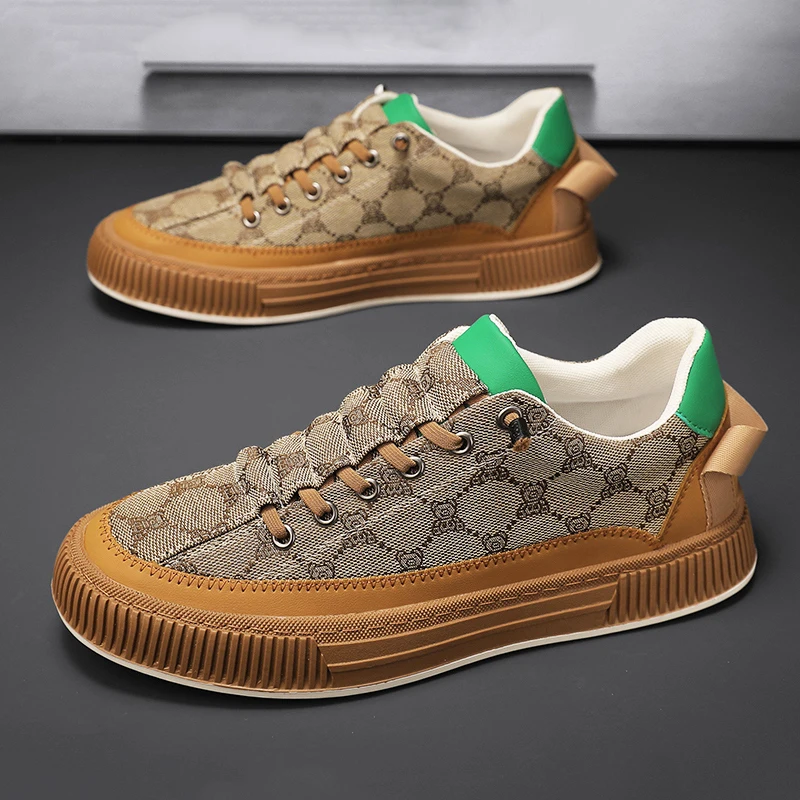 

Men Casual Sneakers Vulcanized Flat Shoes Personalized Designed Skateboarding Tennis Sneakers Slip-on Walking Sports Shoes 39-44