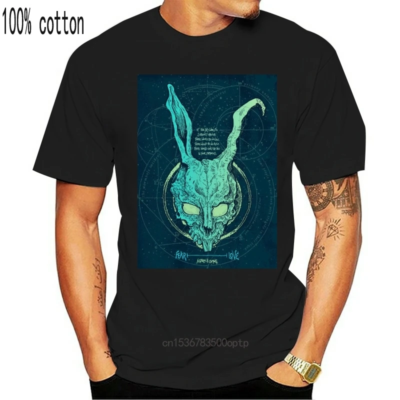 

Man Clothing Male Pre-cotton Clothing 100% Cotton T-shirt Donnie Darko Frank Rabbit Skull Movie Blue Ray S-xl
