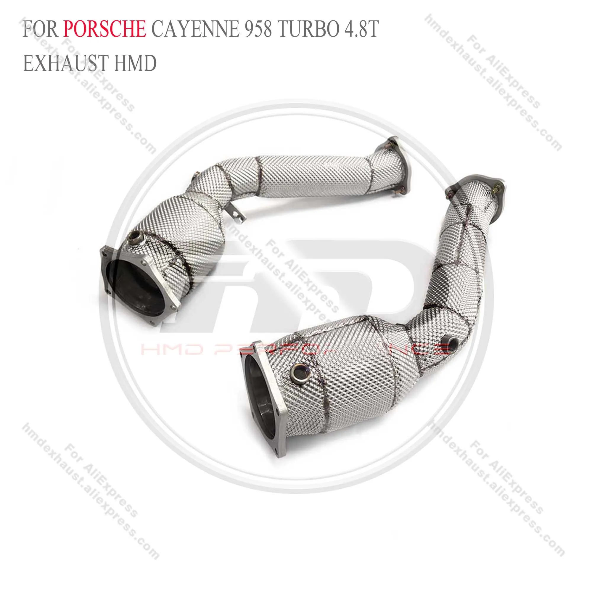 HMD High Flow Sport Cat Downpipe для Porsche Cayenne 958 Turbo 4 8 T 2011-2017 Headers Catalyst Catted выхлопная труба