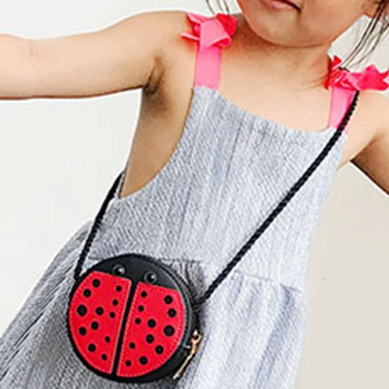 ASDS-Ladybug Cute Children'S Shoulder Bag Personality Wild Purse Mini Accessories Bag images - 6
