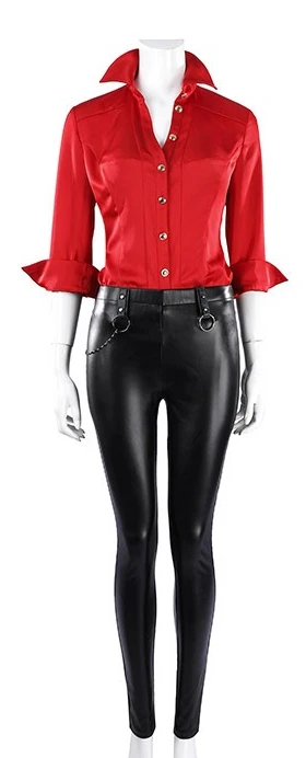 Фото Костюм для косплея Ada Wong из игры RE Game 6: красная рубашка, боевые брюки, леггинсы. Полный комплект для женщин. Для Хэллоуина, Комик-Кона, ролевых игр, аниме-костюм. №3