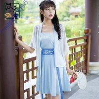 chinese style fairy dress ancient hanfu suit wearing summer dress ladies women han element ancient chinese long dress girls