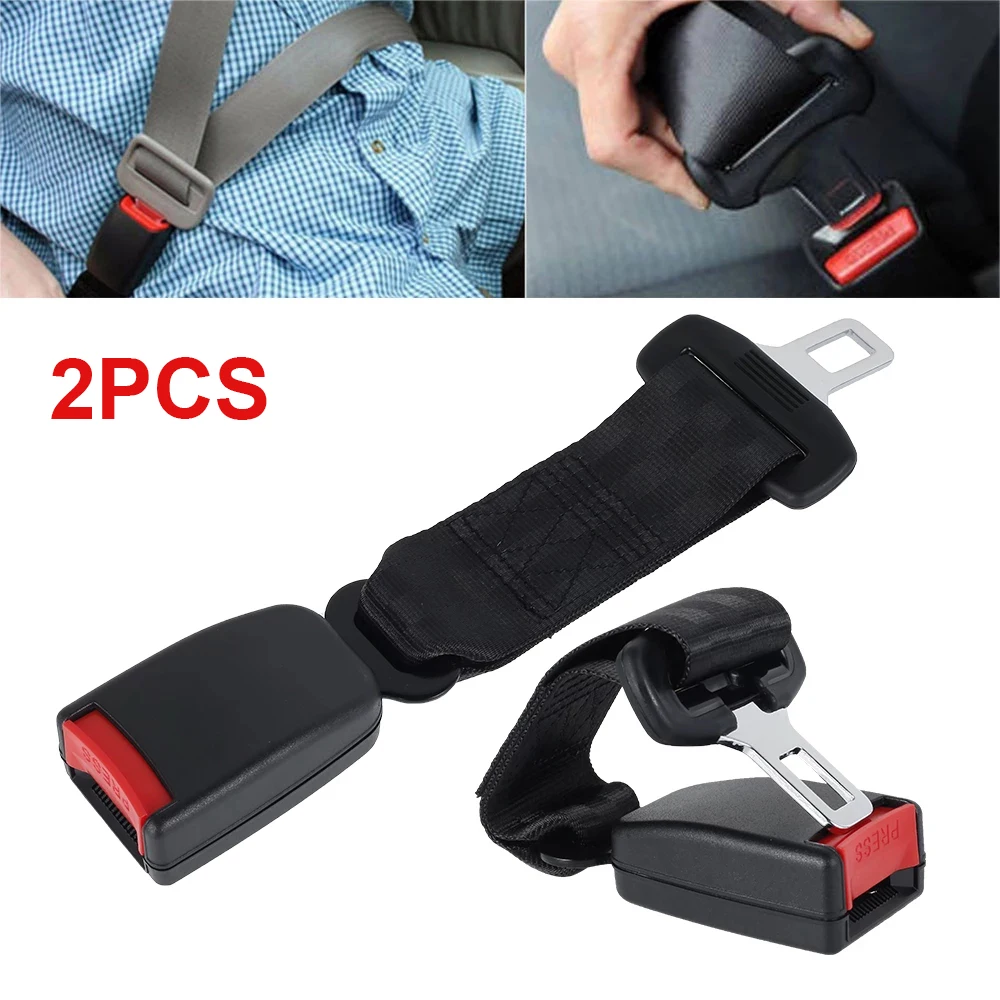 

2pcs 23CM Universal Car Seat Belt Extender Seat Belt Extension Plug Buckle Seatbelt Clip Auto Accessories Safety Belt Extender