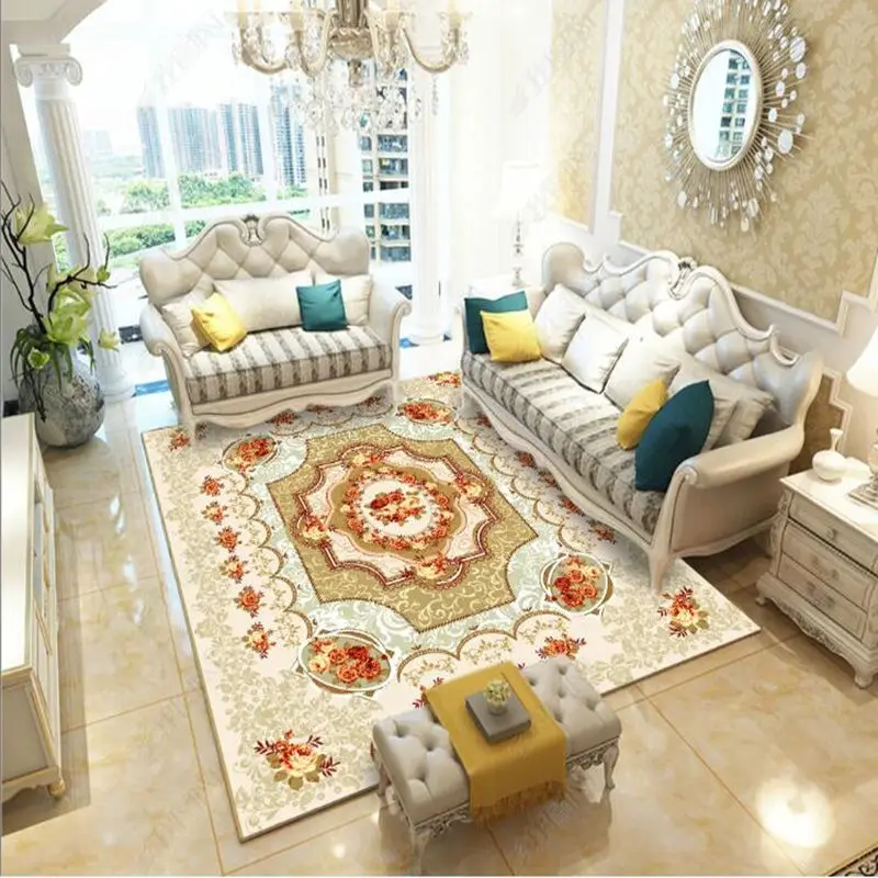 

Nordic Style Luxury Carpets for Living Room Area Rugs Large Non-slip Rug Printed Carpet Decoration Home Bedroom Full Floor Mat