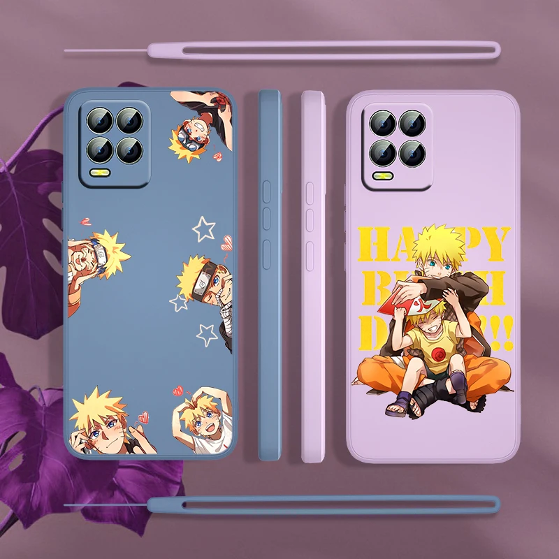 

Naruto Sasuke's childhood cute For Realme GT Neo2 Master Narzo 50i 50A C21Y C17 C11 C2 XT X2 X7 Pro Liquid Rope Phone Case