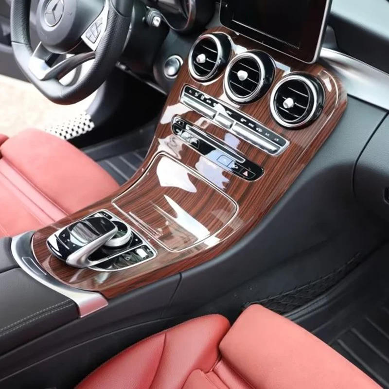 

Для Mercedes Benz GLC 2016-2017 ABS Хромированная Крышка центральной панели управления автомобиля декоративная наклейка автомобильные аксессуары