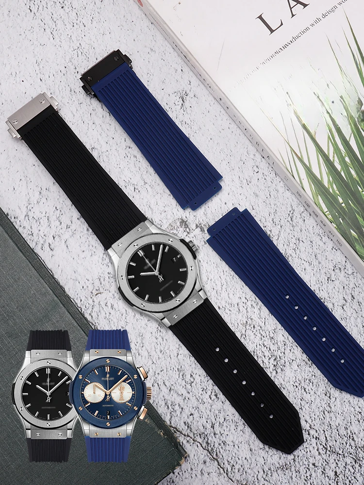 Удобный джентльменский силиконовый ремешок для наручных часов Hublot Yubo Big Bang Classic