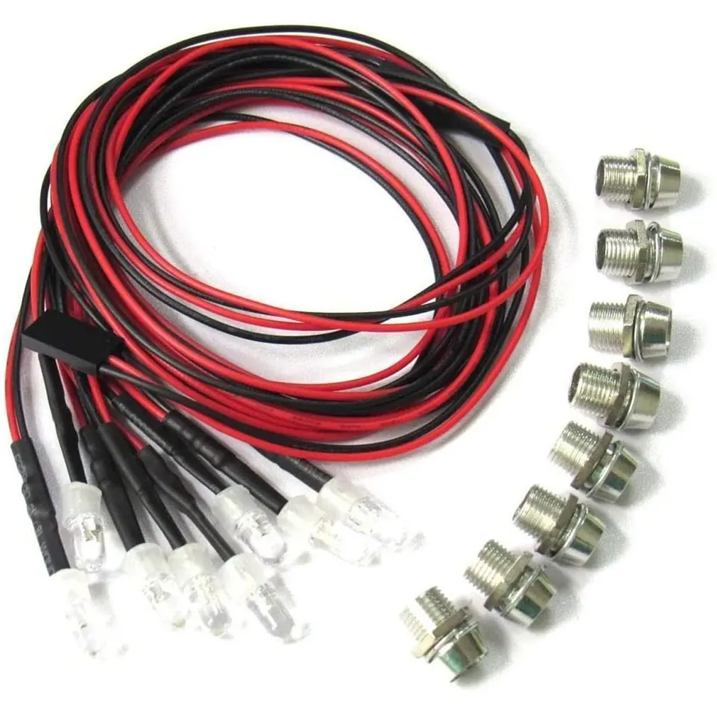 

8pcs Remote Control Climbing Car LED Lights Remote Control Flat Sports Car Lights LED Rc Car Lightscar Parts