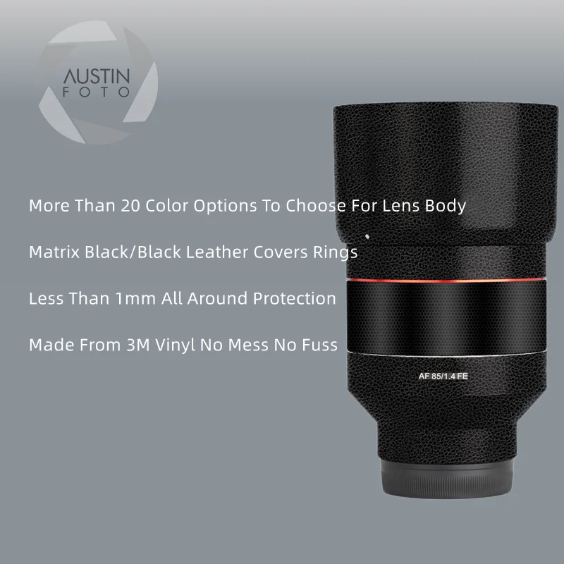 AF85 Lens Decal Skin Sticker For Samyang AF85 F1.4 FE Sony Compatible With