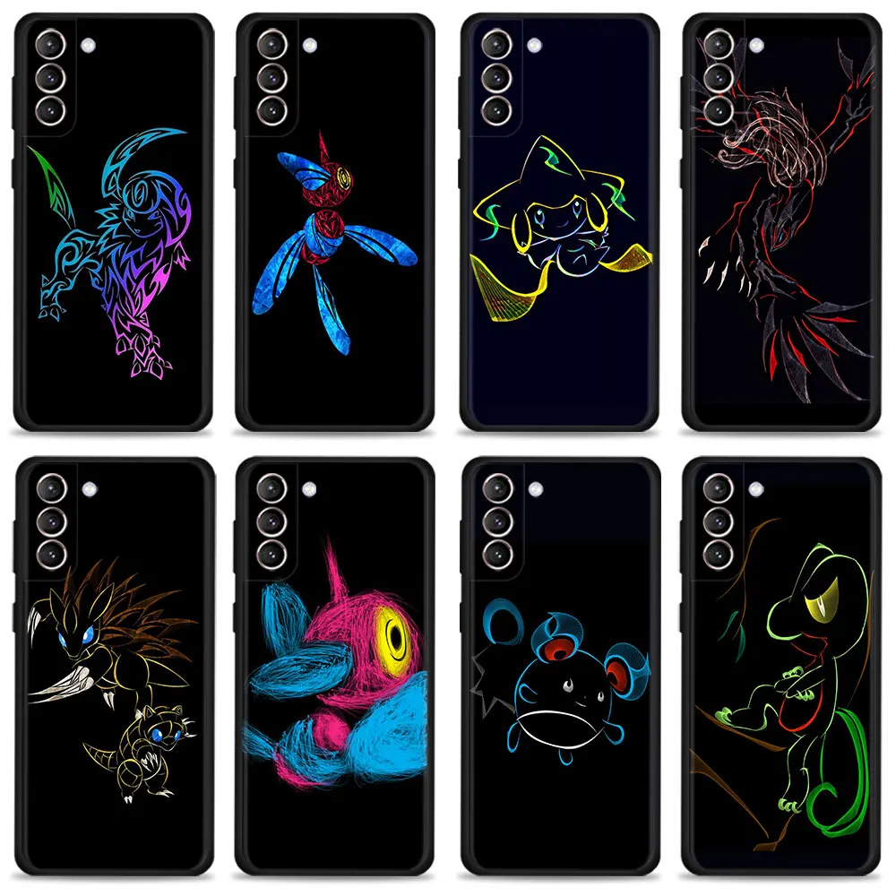

TAKARA TOMY Case for Samsung Galaxy S22 Ultra S20 S21 FE S10 S9 S8 Plus S10e Note 20Ultra 10Plus 5G Capa Pokemon Night Light Art