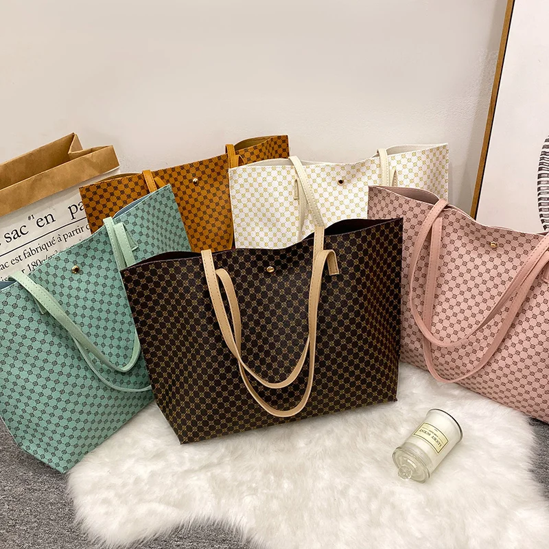 

New Wave Dot Printing Tote Bag High Quality PU Women's Handbag Shoulder Bag