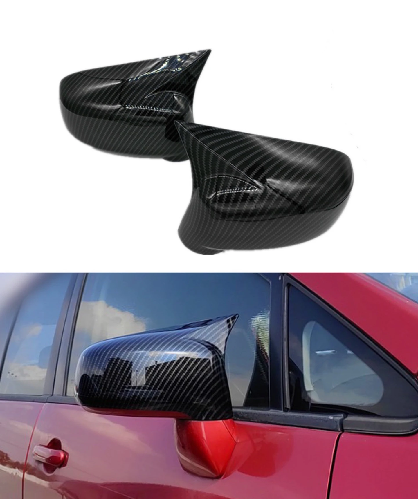 

Для Nissan Tiida Hatchback 2004-2010 карбоновый автомобильный боковой зеркальный чехол на крыло, наклейка на внешнюю дверь, накладка на корпус заднего вида