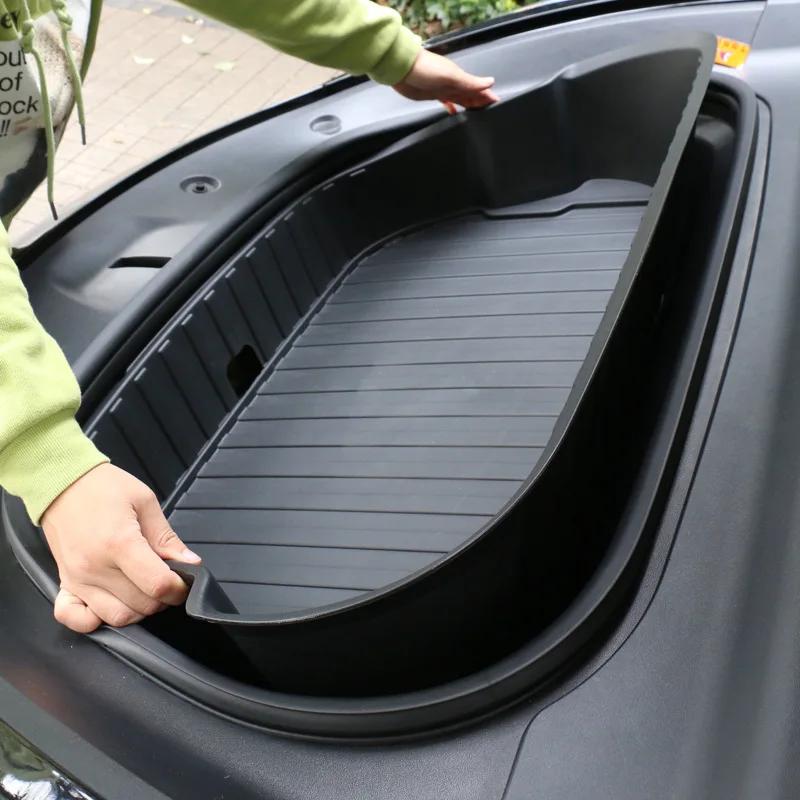 

For the front trunk of the car in Tesla Model Y Auto parts cargo tray ABS waterproof pad for storage in the trunk Storage bin